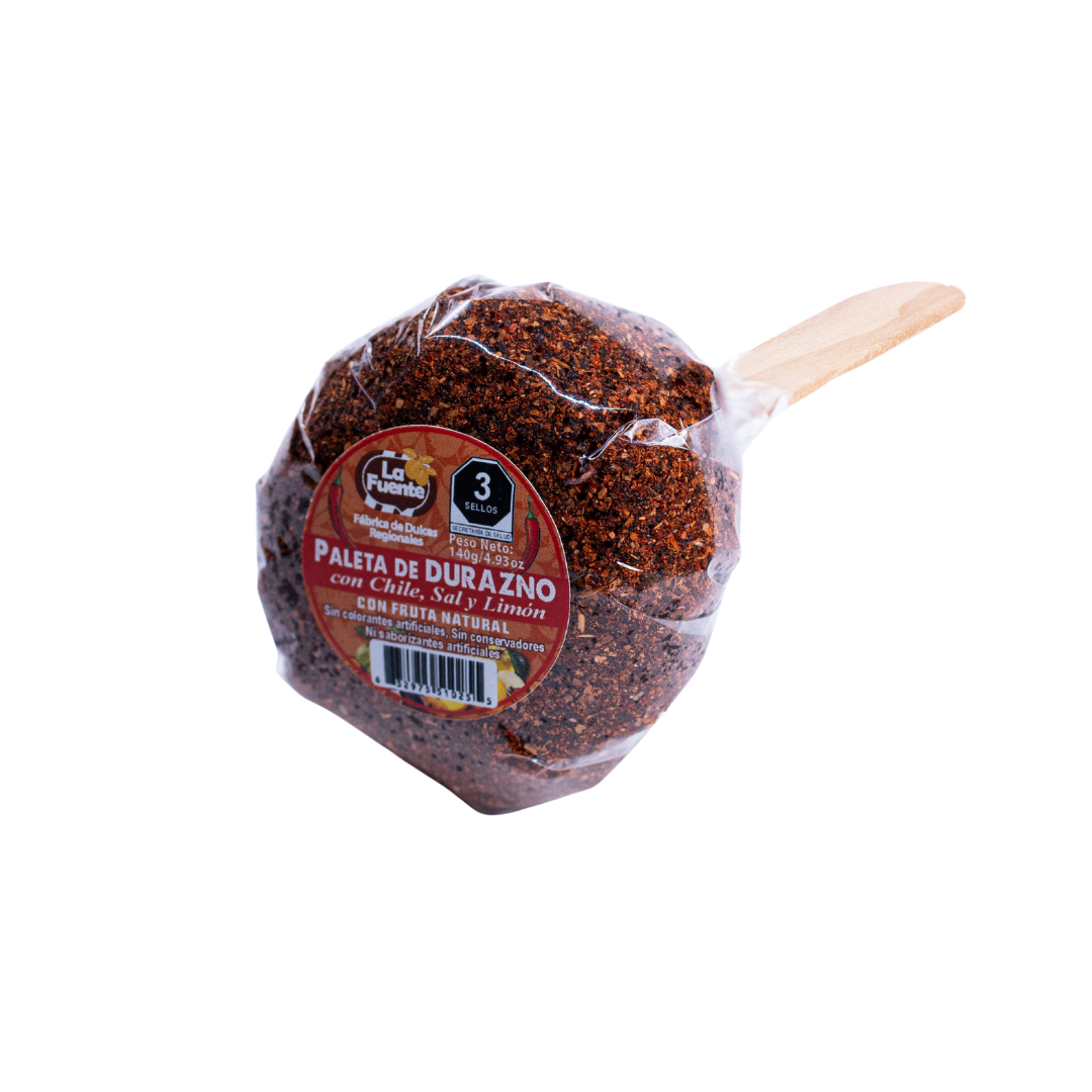 Paleta de durazno con chile, sal y limón -5pack