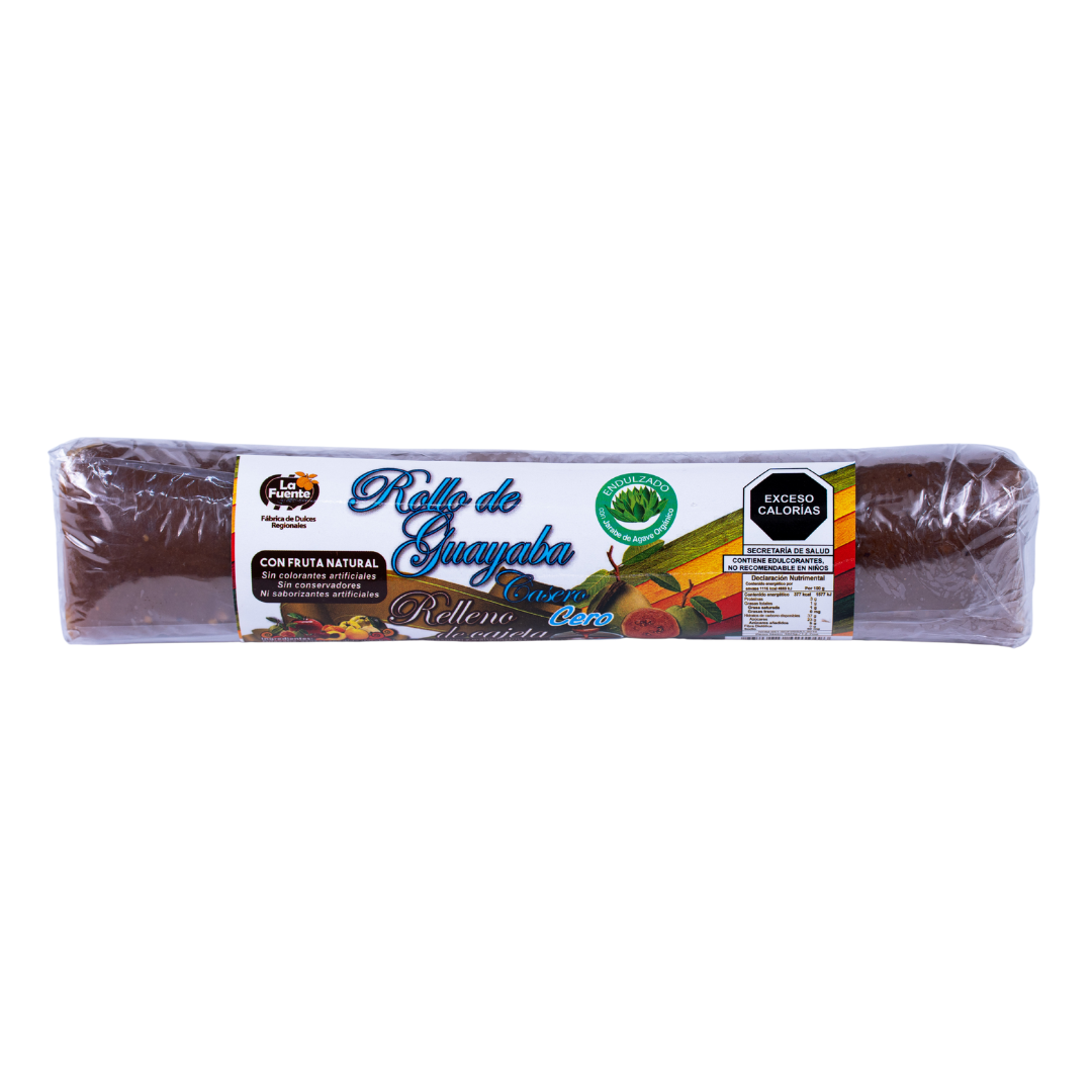 Rollo de guayaba sin azúcar añadida endulzado con jarabe orgánico grande -3pack